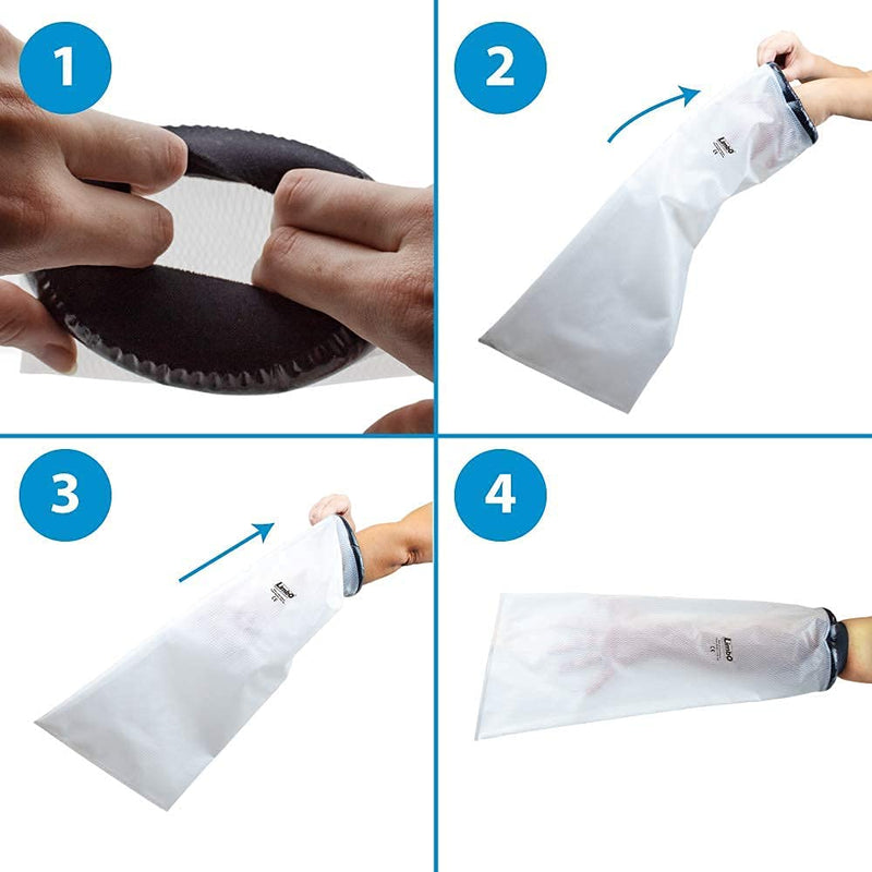 [Australia] - LimbO Waterproof Protectors M60 Adult Half Arm - Cast and Dressing Cover 25-29 cm above elbow circ. M60: 25-29 cm Above Elbow Circ. 