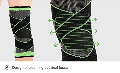 [Australia] - Knee Sleeve, Knee Pads Compression Fit Support -for Joint Pain and Arthritis Relief, Improved Circulation Compression - Wear Anywhere - Single (Green, XL) Green 