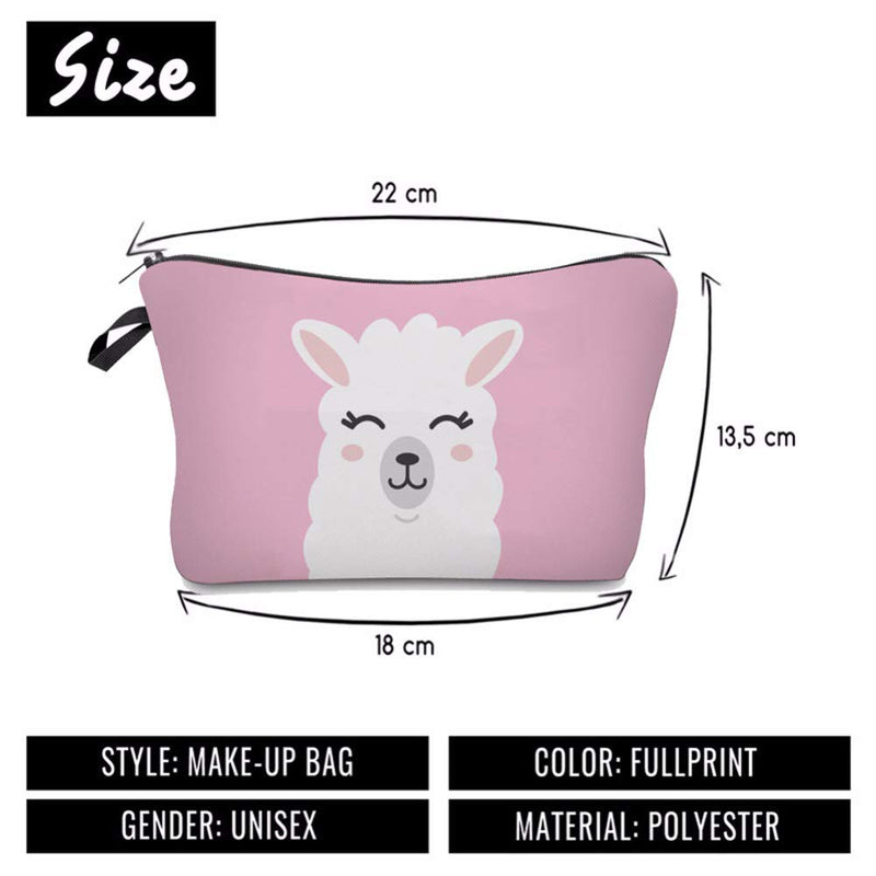 [Australia] - Llama makeup bag fun cartoon versatile purse (Llama-1) Llama-1 