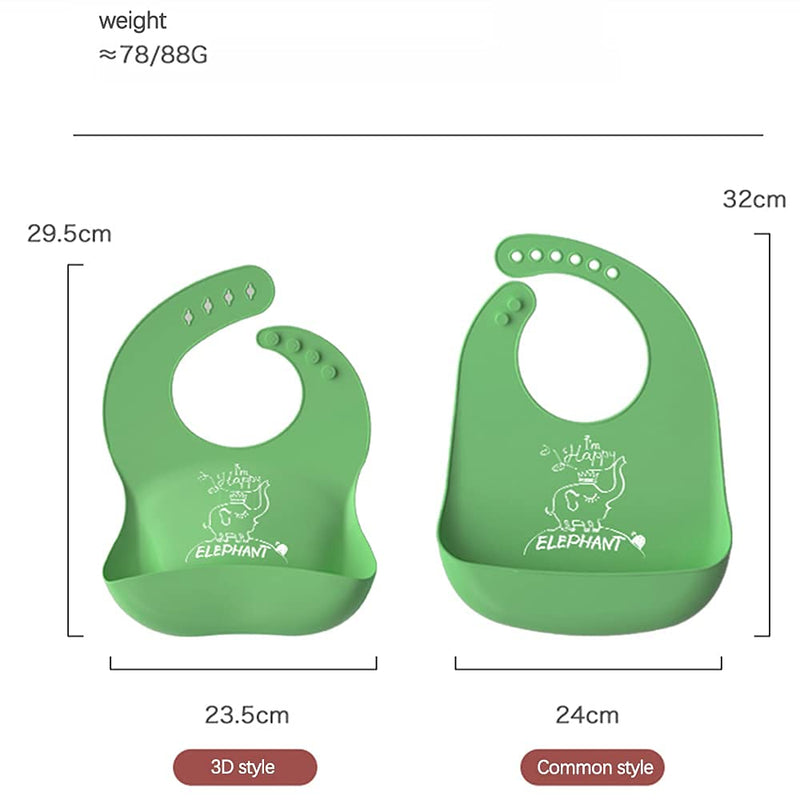 [Australia] - MuHuaYan Silicone Baby Bib, Adjustable Easy Clean Soft Silicone Bibs , Waterproof, Soft, BPA Free, Easy Clean up Black-white 