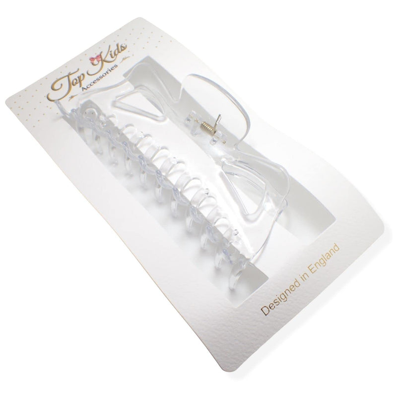 [Australia] - Topkids Accessories 14cm / 5.5" Extra Large Long Butterfly Claw Clip for Women and Girls with Thick Hair Clips Women Hair Grips Hair Claw Clips Hair Claws (Black + Tort Brown + Clear) Black + Tort Brown + Clear 