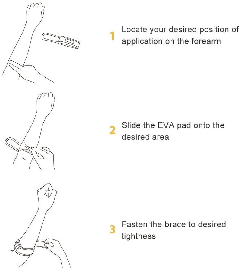 [Australia] - Bracoo Tennis-Golfer Elbow Strap, Quality Compression EVA Pad for Tendonitis, Muscle Strain Relief, EP40, One Size,Gray 