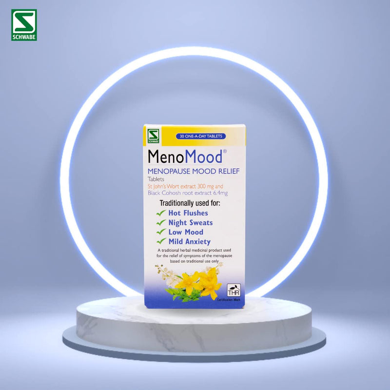 [Australia] - Schwabe Pharma - MenoMood - Menopause Mood Relief - St. John's Wort and Black Cohosh Extract - Traditionally Used for Hot Flushes, Night Sweats, Low Mood, Mild Anxiety - 30 Tablets 