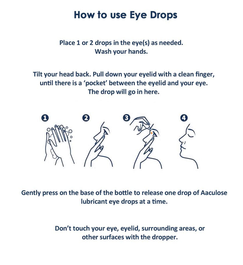 [Australia] - AacuLose Eye Drops to moisten Dry Eyes with 0.3% Hypromellose, Eye Drops for Long Lasting Relief, Lubricant for Dry Eyes (10ml – Pack of 1) 