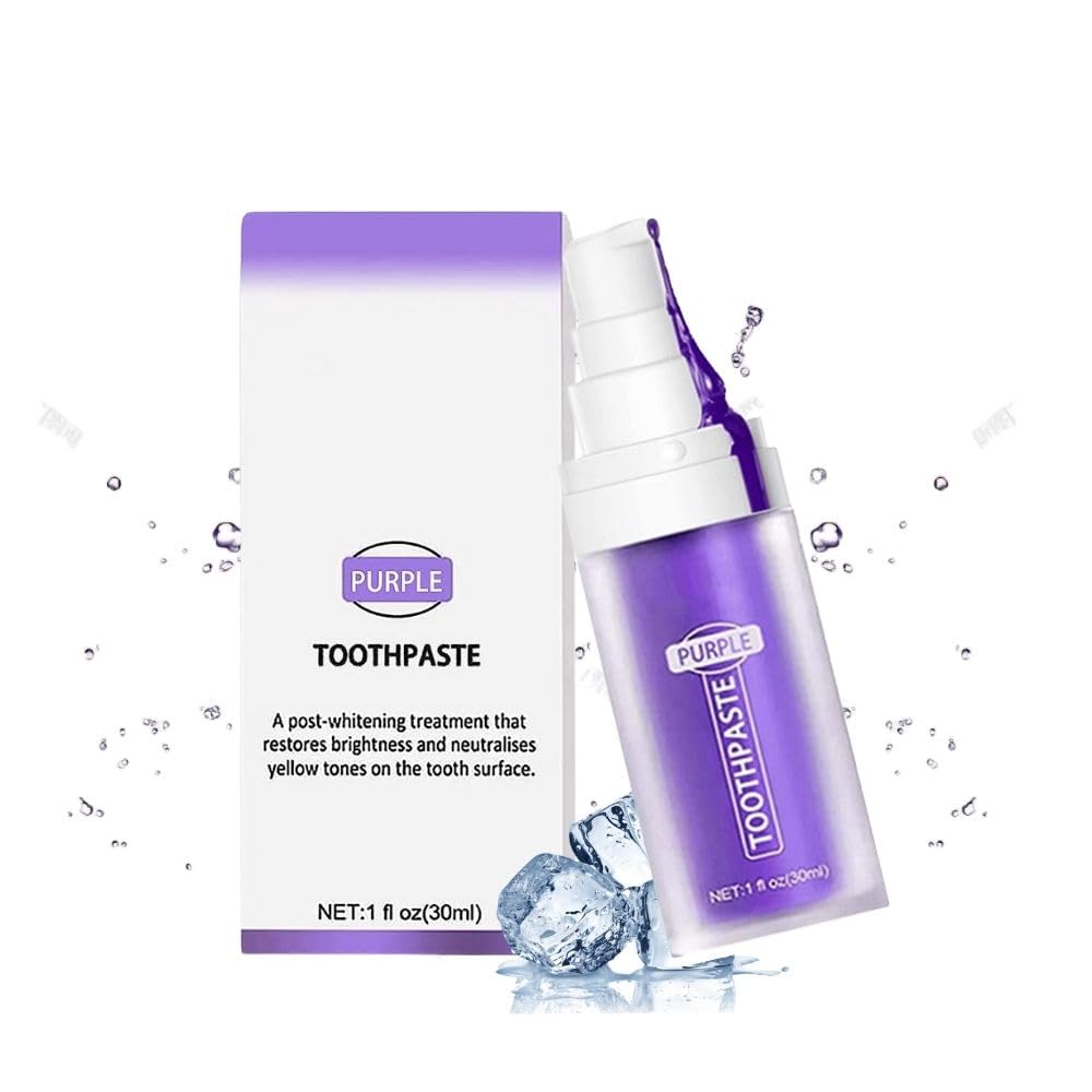 [Australia] - Purple Toothpaste for Teeth Whitening, Purple Corrector Toothpaste, Teeth Whitening Toothpaste, Teeth Cleaning Toothpaste Whitening Stain Removal Tooth 