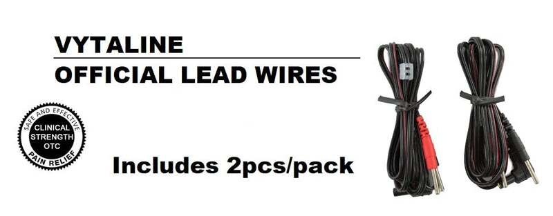 [Australia] - VYTALINE 2Pcs/Pack Replacement Electrode Lead Wires Connect Cables Pin 2mm for TENS Electronic Therapy Machines and EMS Units – Standard Female Plug (2) 2 