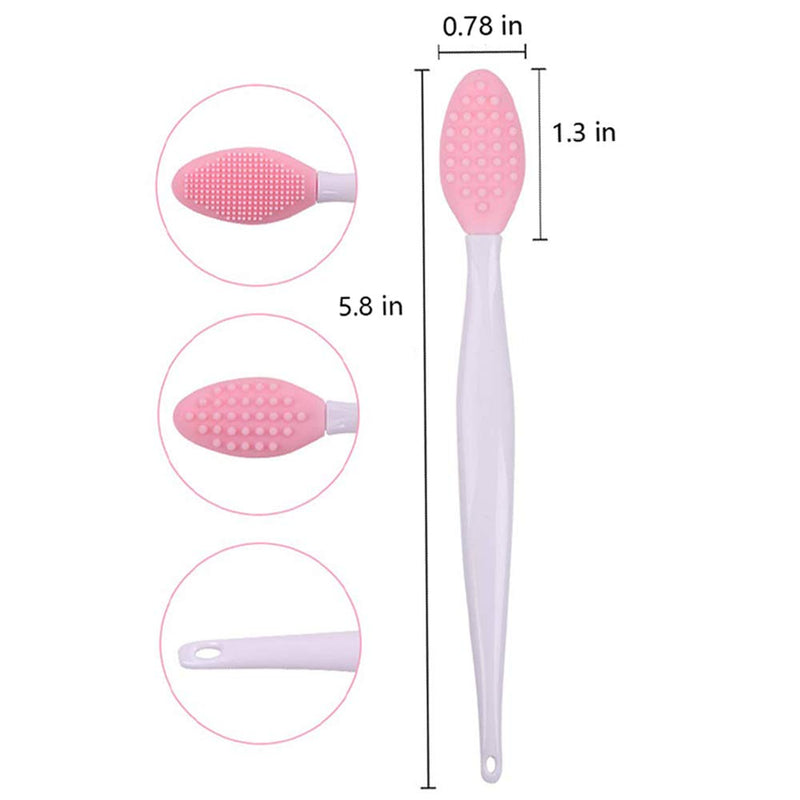 [Australia] - Silicone Lip Brush Tool Lip Brush for Smoother and Fuller Lip Appearance (2 pcs, Mix) 2 pcs 