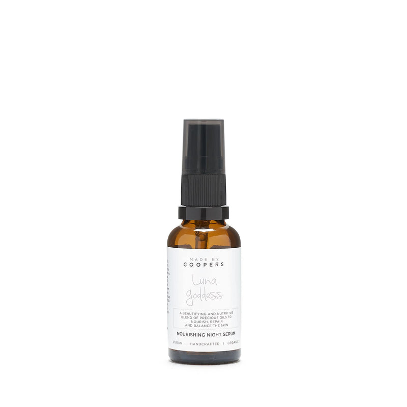 [Australia] - Made By Coopers Luna Goddess Night Serum, All Natural, Vegan, Bio-active Plant Oils, Anti-Aging Moisturiser (30ml) 