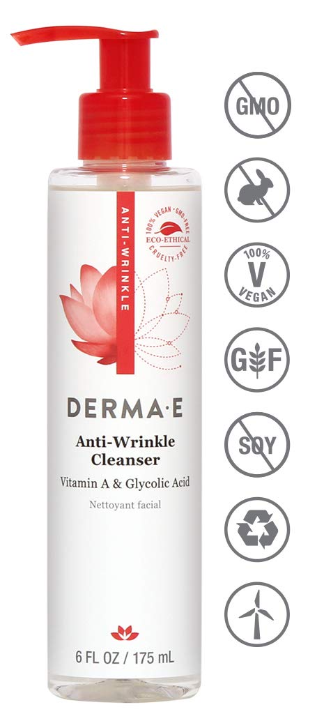 [Australia] - derma e Anti-Wrinkle Vitamin A Glycolic Cleanser with Papaya 6 oz 