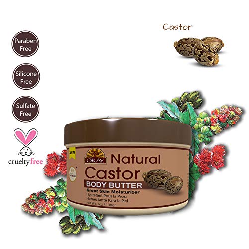 [Australia] - OKAY | Castor Butter | For Hair and Skin | Combat Dry Skin | Control Frizz | 100% Natural | 7 oz 