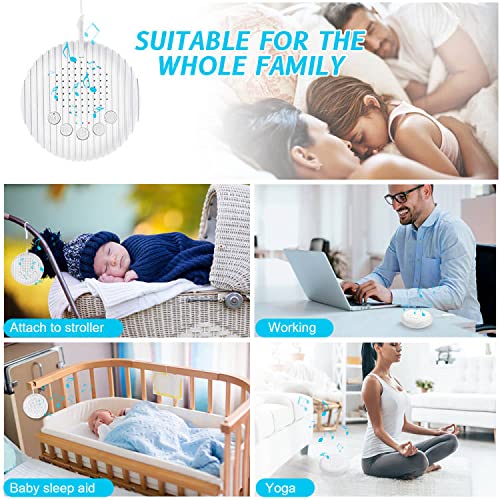 [Australia] - URAQT White Noise Machine, 10 Soothing Nature Sounds Therapy Portable Sleep Sound Machine, Mini Sound Machine for Baby Kids Adults, USB Rechargeable Baby Sleep Machine with 3 Timer Memory Functions 