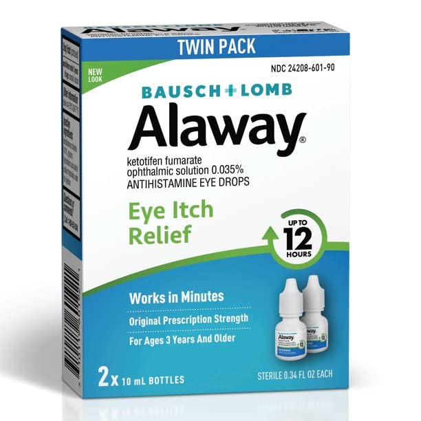 [Australia] - Allergy Eye Itch Relief Eye Drops by Alaway, Antihistamine, 10 mL (Pack of 2) , Packaging may vary 0.34 Fl Oz (Pack of 2) 