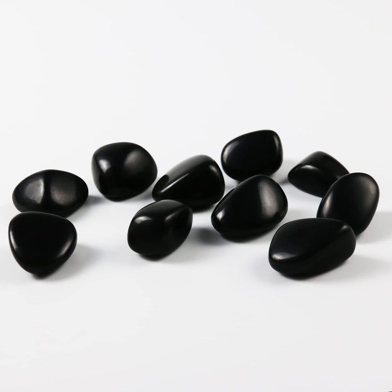 [Australia] - Nvzi Black Obsidian Crystal Rocks, Black Stones Bulk for Wicca, Reiki, and Energy Healing Crystals, Witchcraft Supplies, Rocks for Tumbling, Calcite Crystal, Hypnotic Gems(10Packs) 