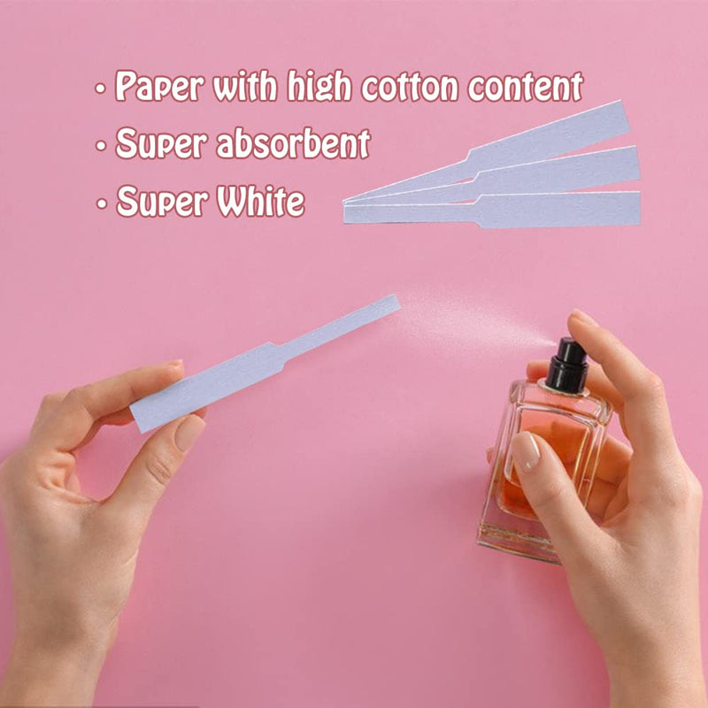 [Australia] - 200Pcs Perfume Paper Test Strips, Disposable White Fragrance Smelling Strips, Perfume Blotter Cards, Scent Tester Strips, Essential Oils Paper Test Strips for Aromatherapy (White) 