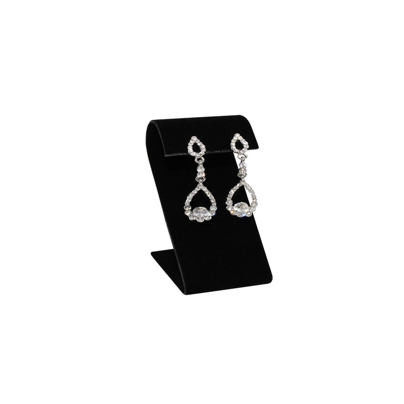 [Australia] - MOOCA 6 Black Velvet Earring Stand T Stand Showcase Displays Earring Jewelry Display Stands Black Earring Stand Display, 3 1/4"H, Black Velvet 