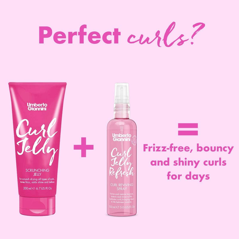 [Australia] - Umberto Giannini Curl Jelly Scrunching Jelly 200ml Vegan & Cruelty Free Frizz Styling Curl Control Hair Gel for Curly or Wavy Hair, 150 ml (Curl Jelly and Jelly Refresh Spray) 150 ml (Pack of 1) 