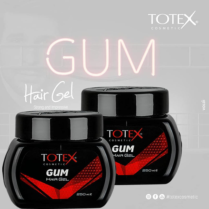 [Australia] - Totex Hair Styling Gum Gel Gummy Hair Gel Ultra Strong Edge Control For Men & Woman 250ml 
