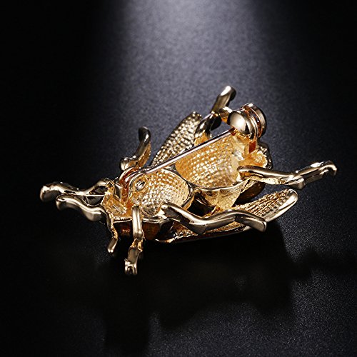 [Australia] - Reizteko Fashion Natural Insect Animal Enamel Brooches Bee Bumble Bee Spider Alloy Pins Vintage Jewelry Green 