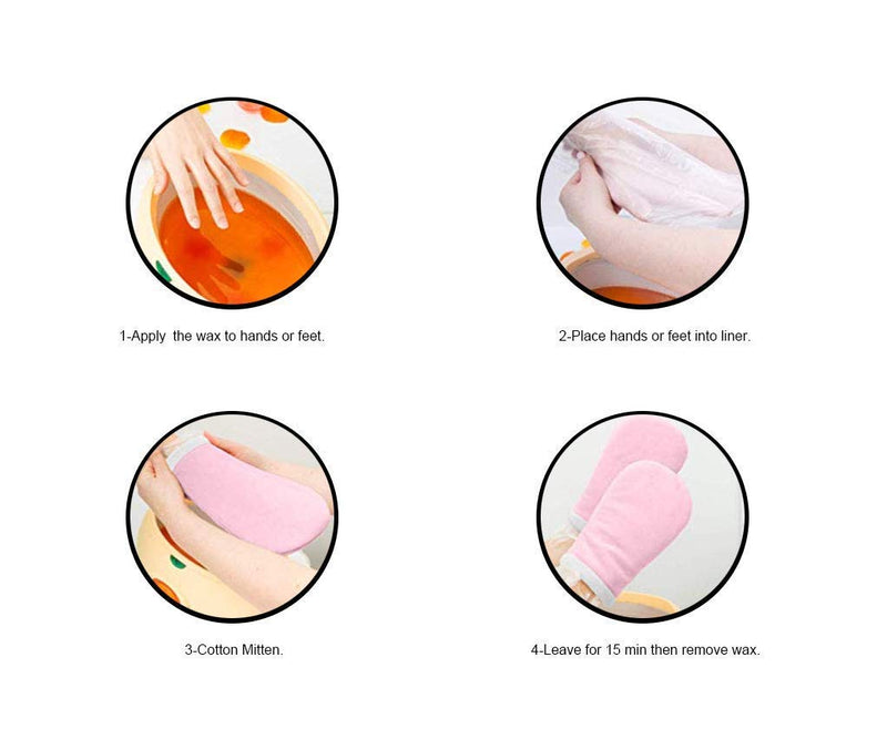 [Australia] - Charmyth Liners Hand or Foot Disposable Thermal Heated Mitt Liners Paraffin Bath Treatments Bags Plastic Liner Socks and Gloves for Hot Wax Therapy (100) 100 