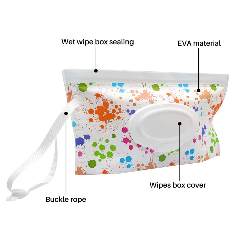 [Australia] - Baby Wet Wipe Pouch, Baby Wipes Dispenser Wet Wipes Holder Bags Travel Wipe Case Reusable Refillable Portable Wet Wipes Pouch Bags A3SJB (1) 1 