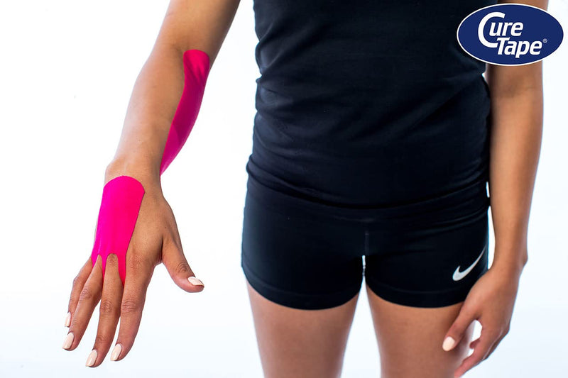 [Australia] - CureTape® Sports Kinesiology Tape | 30% Stronger Adhesion for Extreme Sporting Conditions | Waterproof & Quick Dry Viscose | Recover Faster, Train Harder! (Pink) Pink 