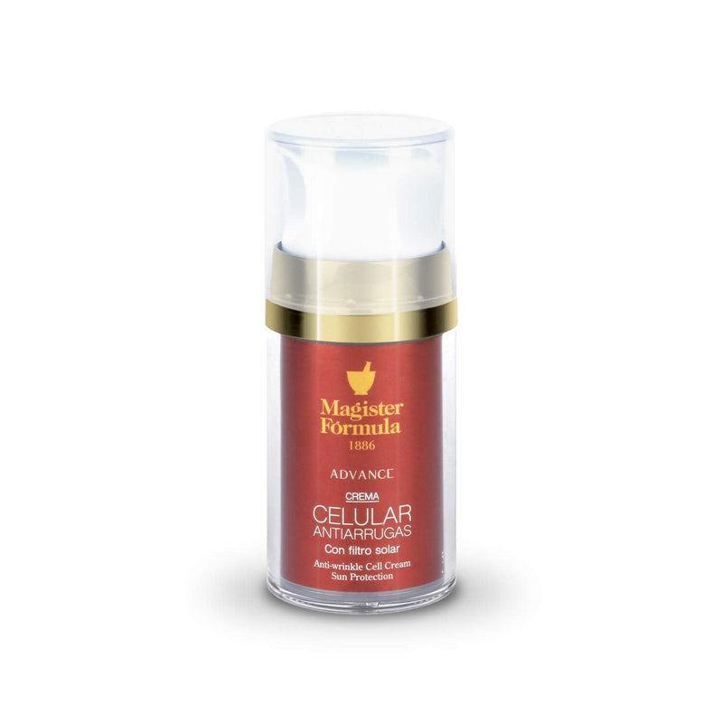 [Australia] - Anti Wrinkle Cellular Cream 50 ml | Solar Protection SPF 15 | Hyaluronic Acid | Anti Aging Face Cream for Mature Skin | Moisturiser, Nourishing | Women and Men | Day and Night | Magister Formula 