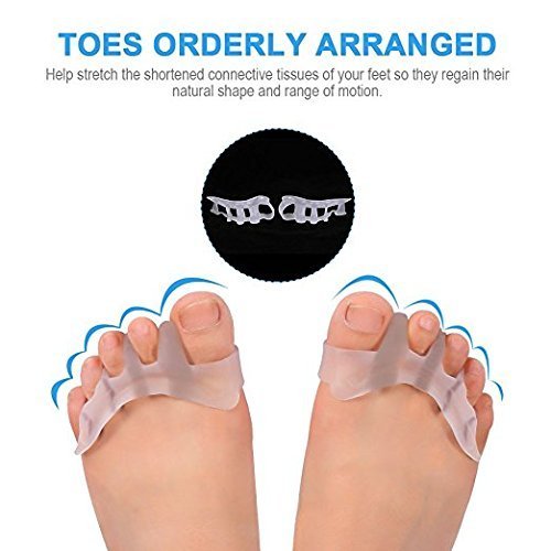 [Australia] - ZJchao Foot Care Toe Correction Gel Toe Separators Stretchers for Dancers, Yogis Athletes and Treatment for Bunions, Hammer Toe Hallux Valgus Relief 