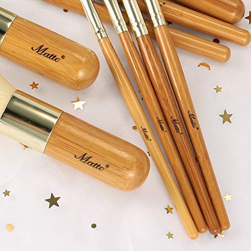 [Australia] - Matto Makeup Brushes 9-Piece Makeup Brush Set Foundation Brush with Travel Makeup Bag 