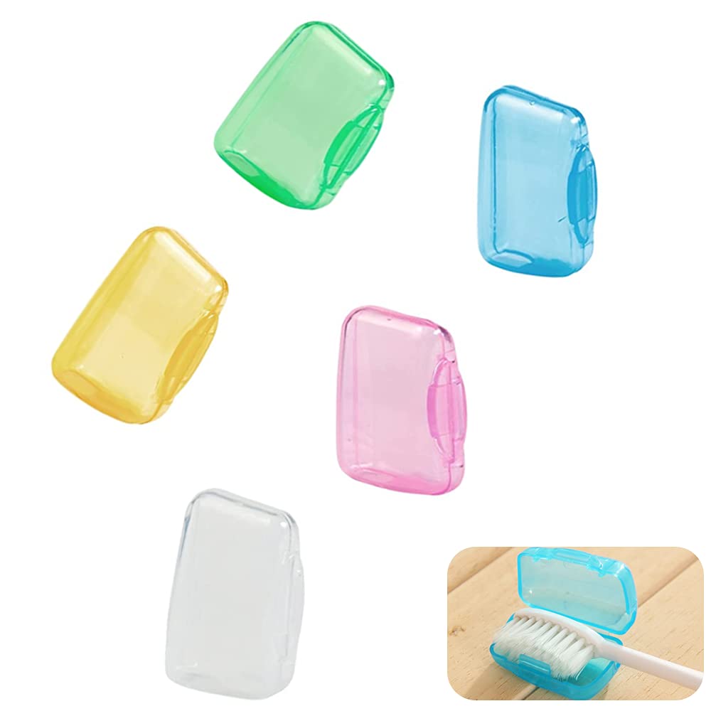 [Australia] - 5 Pcs Portable Toothbrush Head Covers, Toothbrush Protective Case, Toothbrush Caps, Toothbrush Protector Case Sutiable for Home Travel Outdoor Camping Hiking Business Trip 
