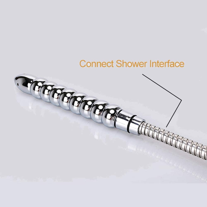 [Australia] - 5 Holes Shower Enema Douche Attachments - Deluxe Aluminium Shower Head Anal/Vaginal Cleaning Kit with Velvet Carry Bag 