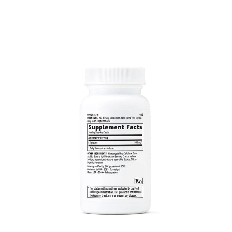 [Australia] - GNC L-Tyrosine 500mg, Supports Normal, Healthy Nervous System Activity 