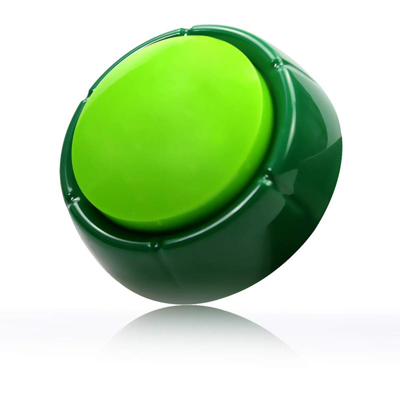 [Australia] - Cover Custom Sound Button Dog Training Button Buzzer Button Recordable Talking Button Office Desk Gag Gift 30 Seconds 2 AAA Batteries Included - Newest Green 