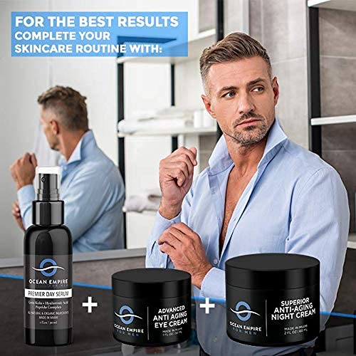 [Australia] - Advanced Men's Eye Cream - Made in USA - Anti Aging Cream for Wrinkles, Dark Under Eye Circles, Eye Bags & Puffiness | Anti-Age Effect Under Eye Cream for Men with Natural Ingredients 1oz 