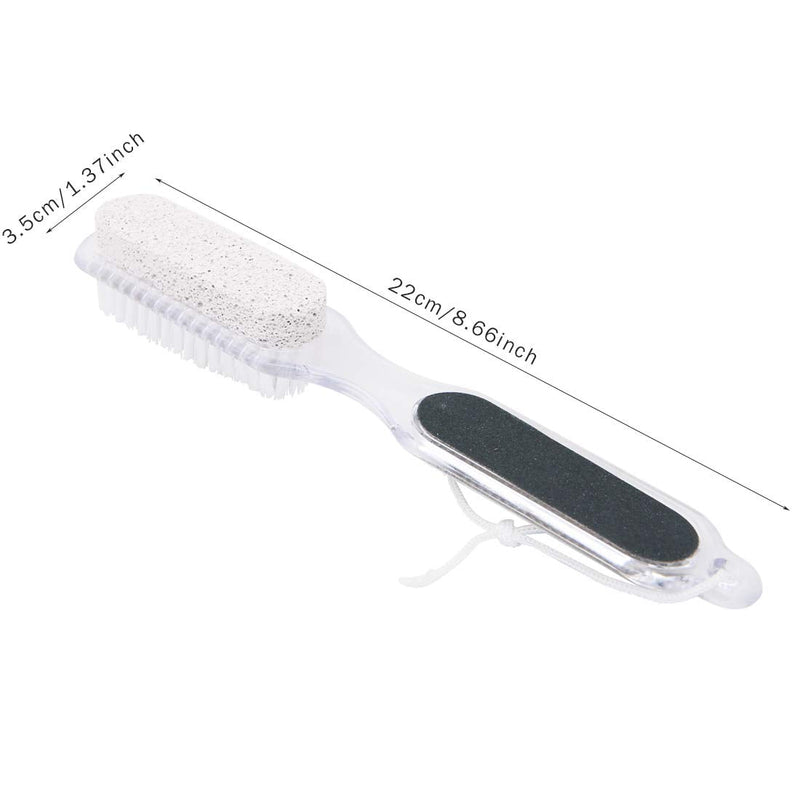 [Australia] - 2 Pack Foot File,4 in 1 Foot Care Combines with Pumice Stone Nail Brush Foot Rasp Callus Reducer for Hard Skin Removal 
