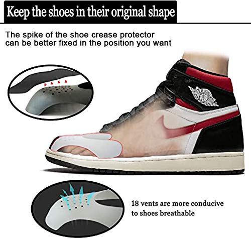 [Australia] - 2 Pairs Shoes Crease Protector Toe Box, Prevent Sneaker Shoes Crease Protector for Men and Women 5-12" L (7"-12") 