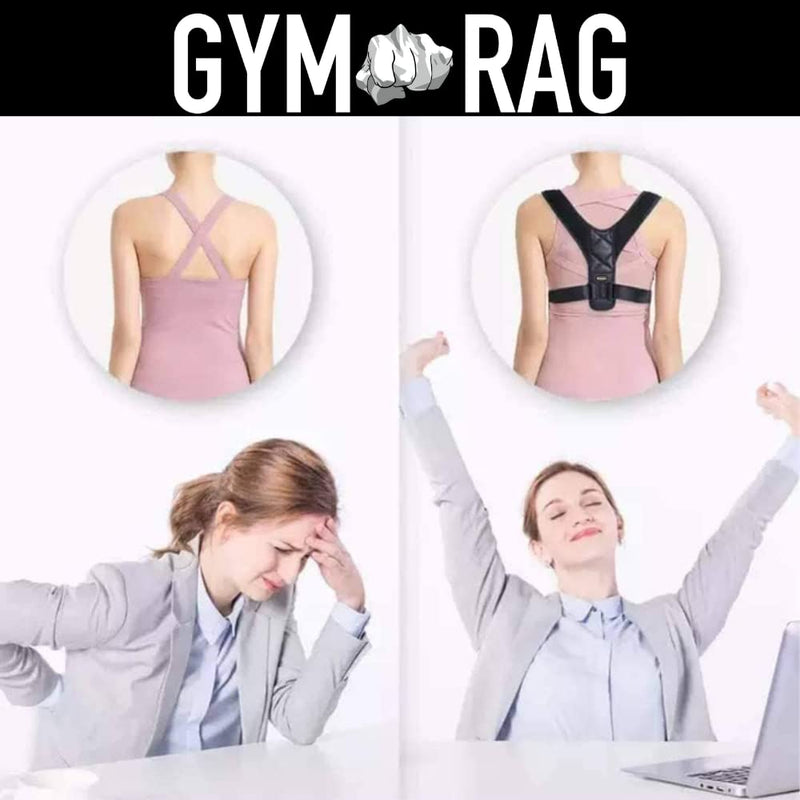 [Australia] - GYM RAG Posture Corrector for Men & Women - Comfortable Upper Back Brace, Adjustable Back Straightener Support for Shoulder, Neck & Back (X-Large) X-Large 