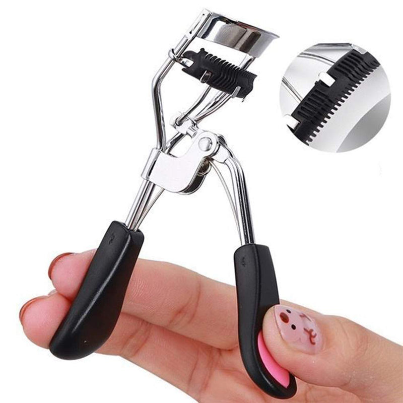 [Australia] - Eyelash Curler Stainless Steel with Brush Mascara Muffle False Eyelashes Accessory Best Professional Tool for Lashes Curls Pinkiou 