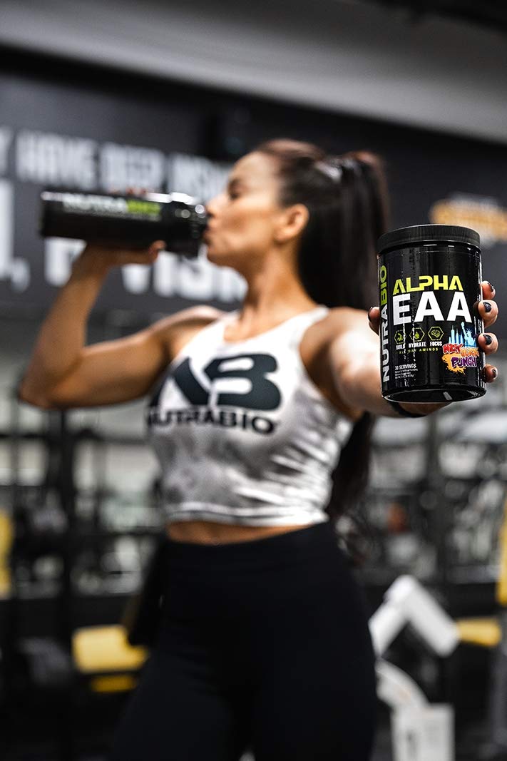 [Australia] - NutraBio Alpha EAA - All-Day Aminos - Recovery, Energy, Focus, and Hydration Supplement - Full Spectrum EAA BCAA Matrix, Electrolytes, Nootropics, Coconut Water - 30 Servings - Cherry Limeade 
