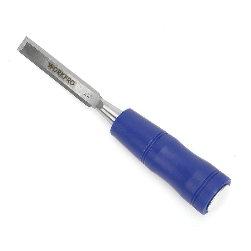 [Australia] - WORKPRO ½” Wood Chisel – Wood Carving Chisel with Heavy-Duty Design, Hardened and Tempered Steel Blade, Woodworking Chisel for Use with Hammer or Mallet (W043001) 
