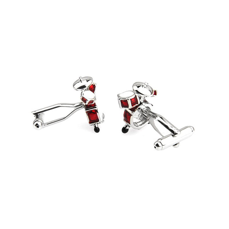 [Australia] - Mens Drum Kit Music Cufflinks Birthday Gift 