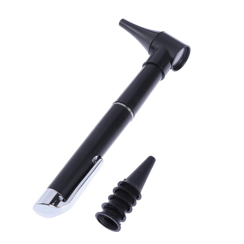 [Australia] - LED Penlight Otoscope Ophthalmoscope Diagnostic Adult Child Home Ear Care Magnifying Lens Flashlight Light Pen Pocket Size 1pc Black 