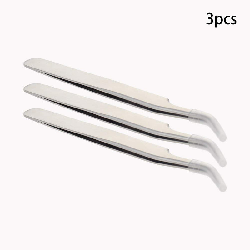 [Australia] - Utoolmart ST-15 High Precision Stainless Steel Micro-magnetic Pointed Tip Tweezer Silver Tone OPP bags 3 pcs 3pcs 