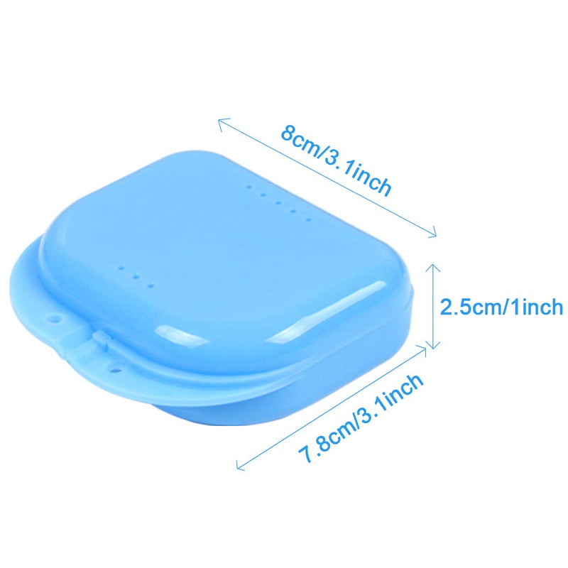[Australia] - ZCDA Denture Box, Retainer Case, 3 Pcs Retainer Box for Braces, Denture, Retainer, Mouth Guard, Dry and Breathable (Pink, White, Blue) 