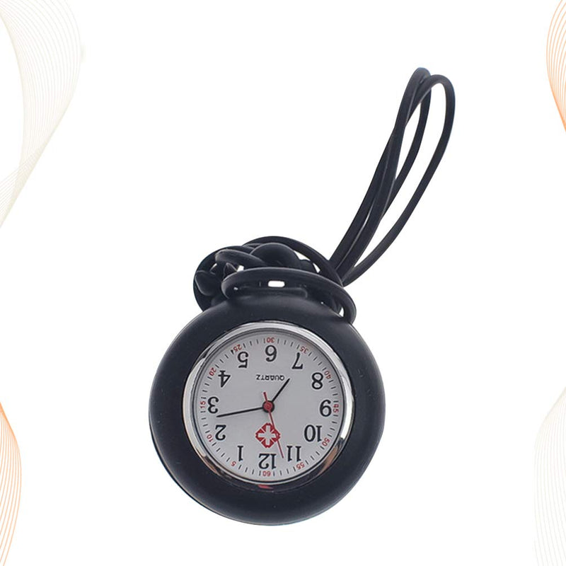 [Australia] - Hemobllo Nurse Fob Watch - Nurse Hanging Pocket Watch Fob Watch for Nurses Quartz Watches Nursing Watch with Silicone Case and Adjustable Lanyard (Black, Lanyard Color: Random) Black 60*4.3cm 