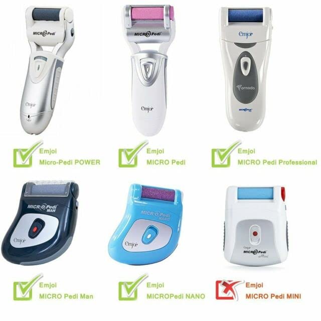 [Australia] - [4 Pack] Extreme Micro Pedi Rollers Super Highest Coarse - Replacement Heads Mineral Callus Remover Compatible with Emjoi Refill for Excess Rough Callus 