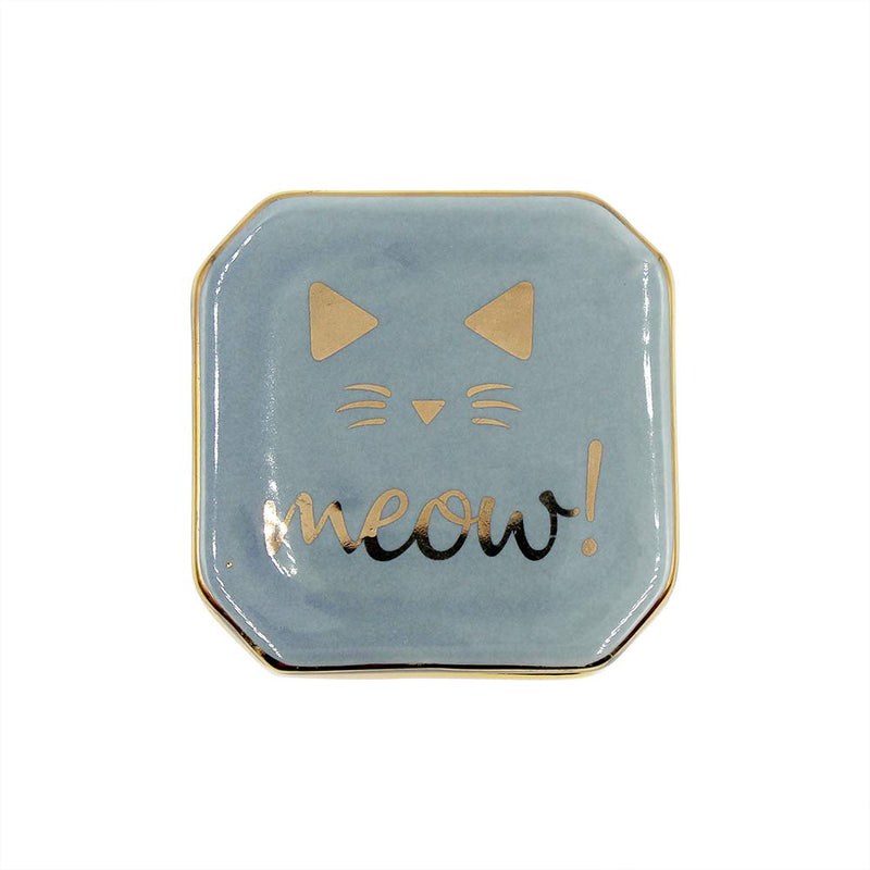 [Australia] - mossty Unicorn Jewelry Box Cat Trinket Organizer Ring Bearer Holder Earrings Storage Case with Lid Gift for Birthday Christmas Wedding Blue 
