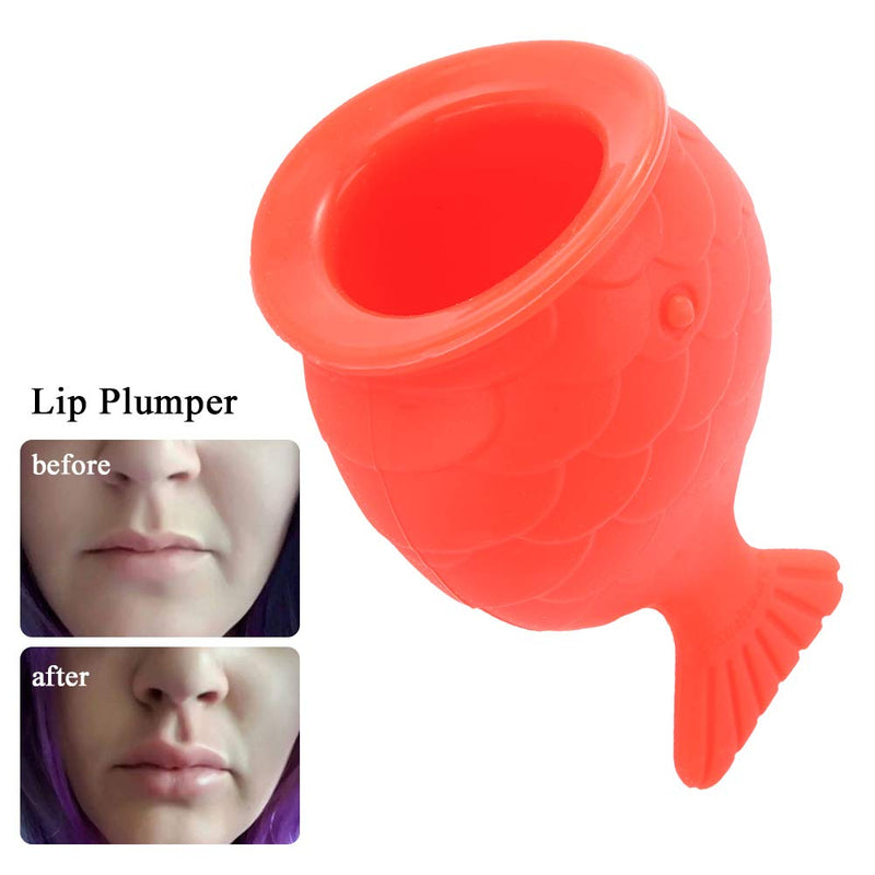 [Australia] - TOPINCN Lips Enhancer Plumper Device Lips Silicone Fish Shape Natural Pout Mouth Tool Sexy Lip Mouth Lip Plumper Suction Beauty Tool 