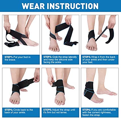 [Australia] - 2 Pcs Ankle Support - Unisex Ankle Brace Support Compression Foot Sleeves for Men, Women - Plantar Fasciitis Socks for Weak Ankles, Pain Relief, Sports L 
