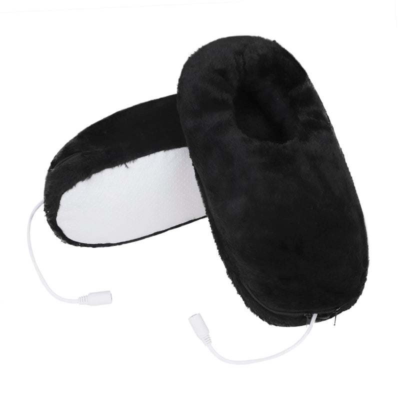 [Australia] - USB Heated Slippers Foot Warmers for Men Women Plush USB Electric Heating Slippers Foot Cushion Rechargeable Heating Shoes Office Winter Warming Slippers Night Sleep Foot Warmers 