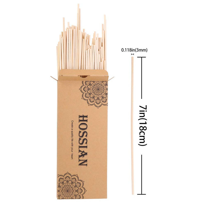 [Australia] - HOSSIAN Reed Diffuser Sticks - Wood Rattan-Reed Sticks -Diffuser Glass Bottles-Diffuser Refills- Spa-Aromatherapy (7''18cm) 7''18cm 